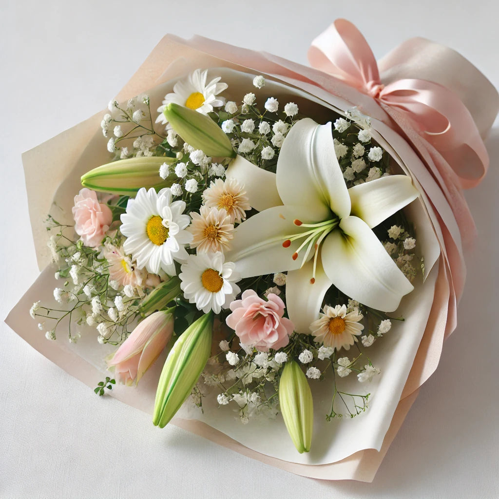 Graceful Pastel Bloom Bouquet – City Flowers & Gift Baskets