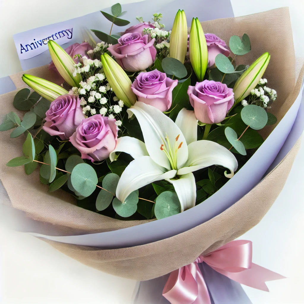 Lavender Elegance Anniversary Bouquet