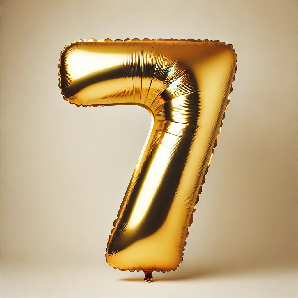 Gold Number Balloon, 34 Inches