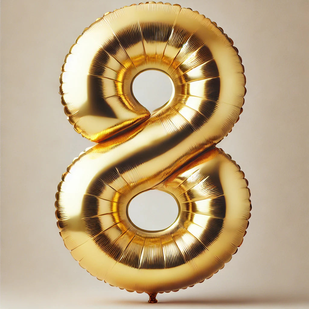 Gold Number Balloon, 34 Inches