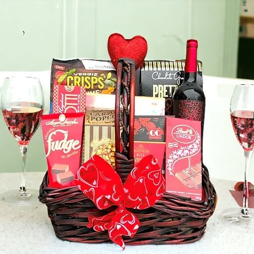 Romantic Indulgence Wine & Chocolate Gift Basket