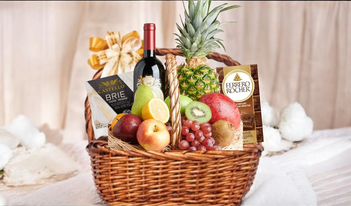 Premium Fruit & Gourmet Gift Basket