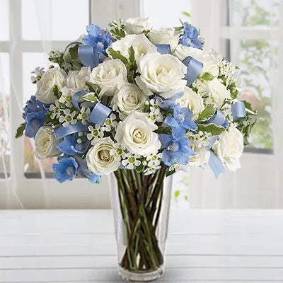 Serenity in White and Blue