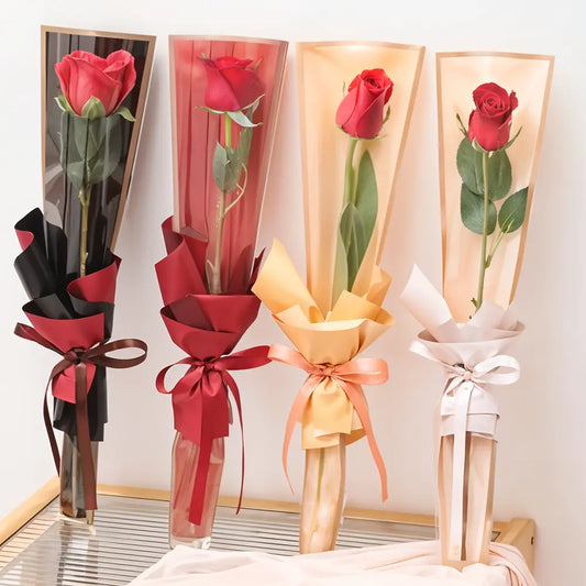 Single Roses In Sleeves X30