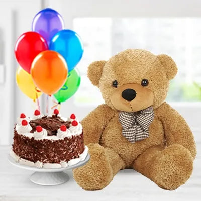 Teddy Bear &amp; Black Forest Cake Celebration