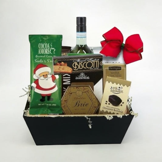 Gourmet Wine & Sweet Delights Gift Basket