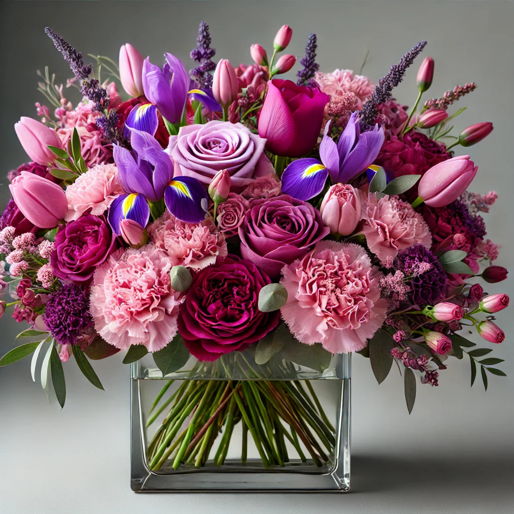 Elegant Lavender and Magenta Floral Arrangement