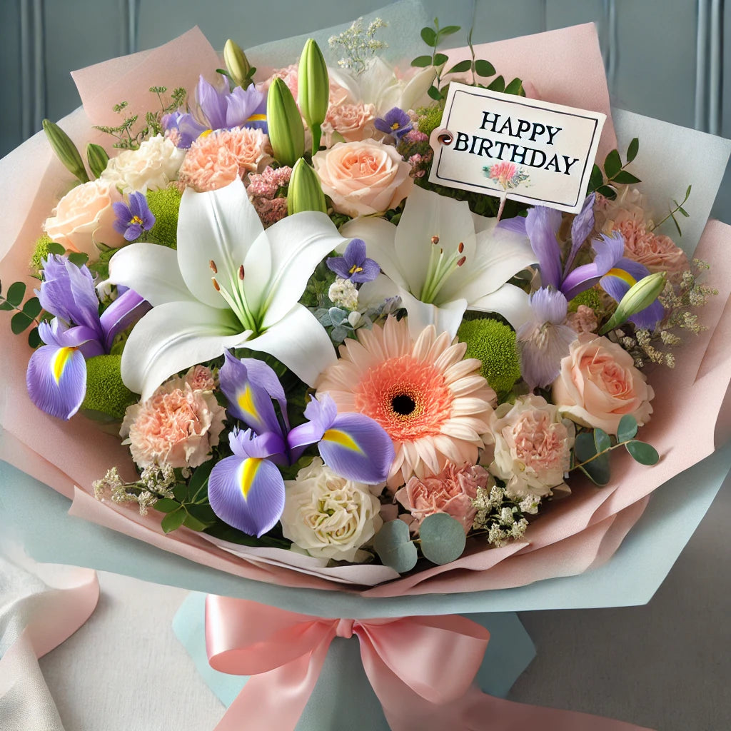 Elegant Birthday Wishes Bouquet