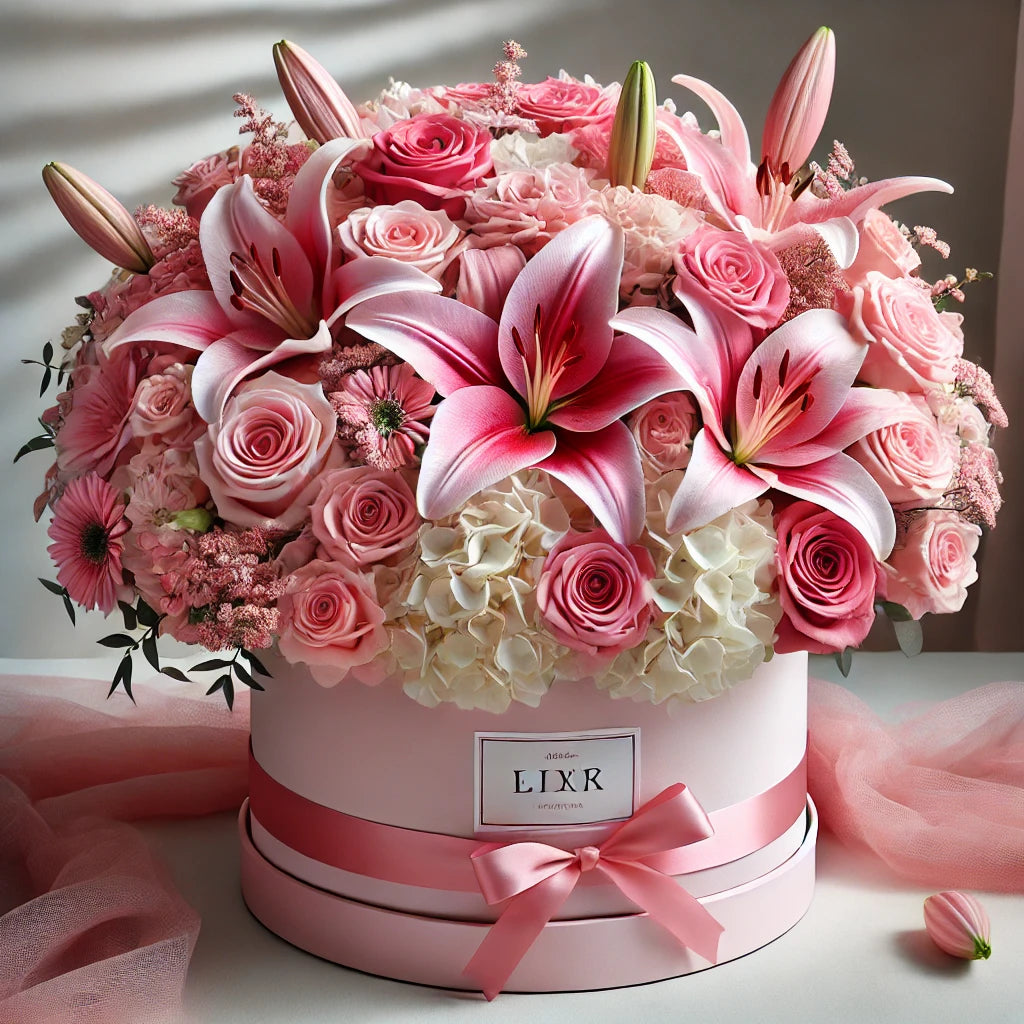 Pink Radiance Floral Hatbox