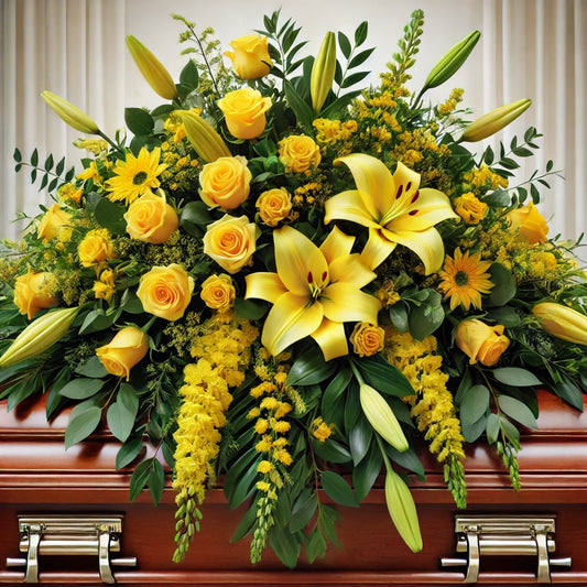 Full Sun Memorial Casket Spray