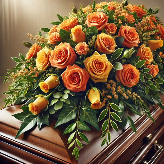 Beautiful Rose Benediction Casket Spray