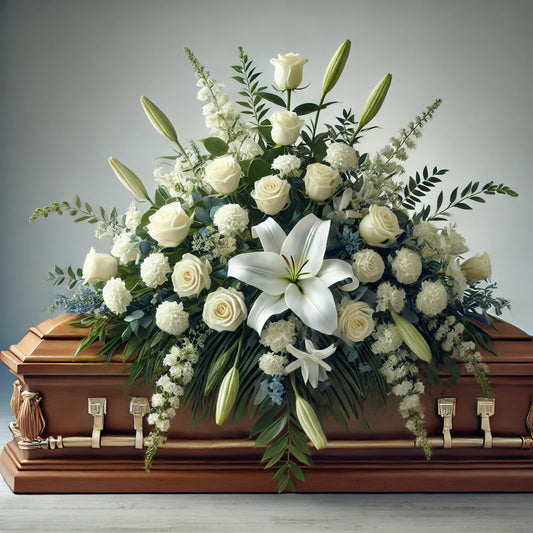 Hushed Goodbye Casket Spray