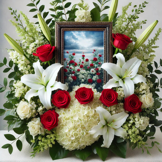 Missing You Memorial Floral Display (Frame not included)