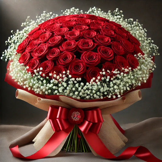 Grand Romance 50 Red Rose Bouquet