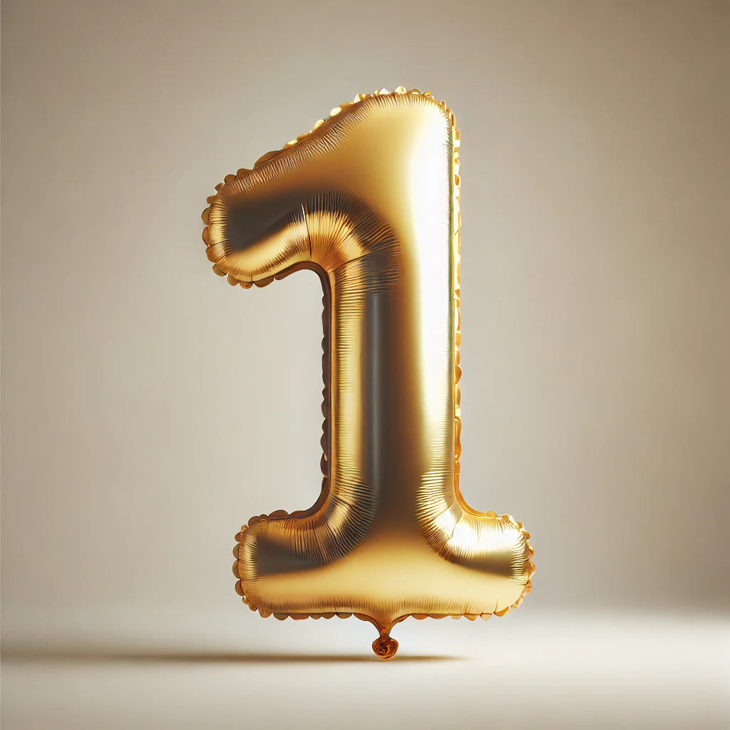 Gold Number Balloon, 34 Inches