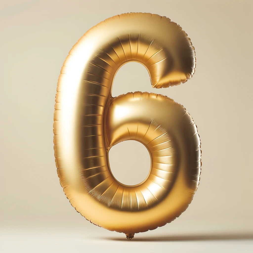 Gold Number Balloon, 34 Inches