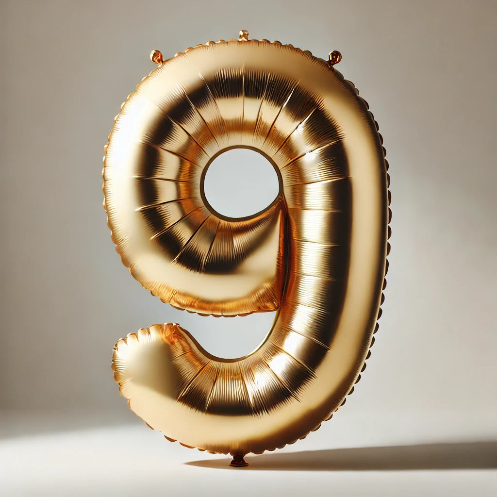Gold Number Balloon, 34 Inches
