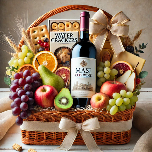Masi Red Wine & Gourmet Fruit Basket