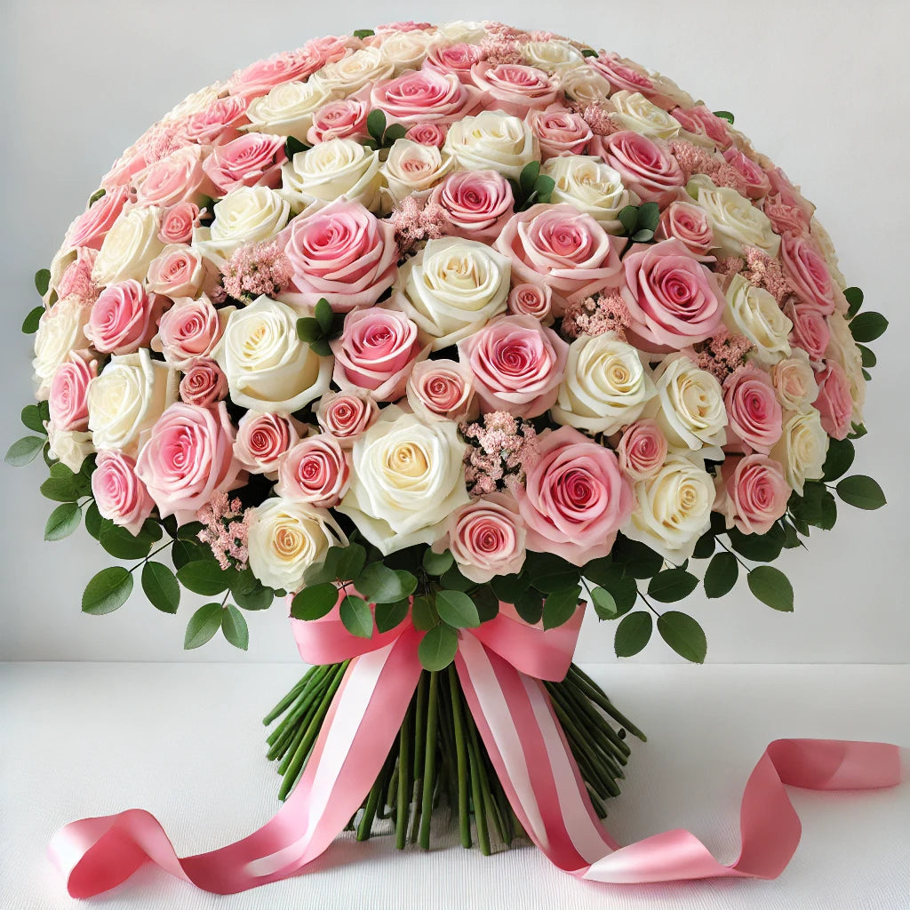 Blushing Romance Rose Bouquet