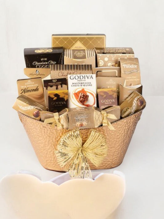 Golden Elegance Gourmet Gift Basket