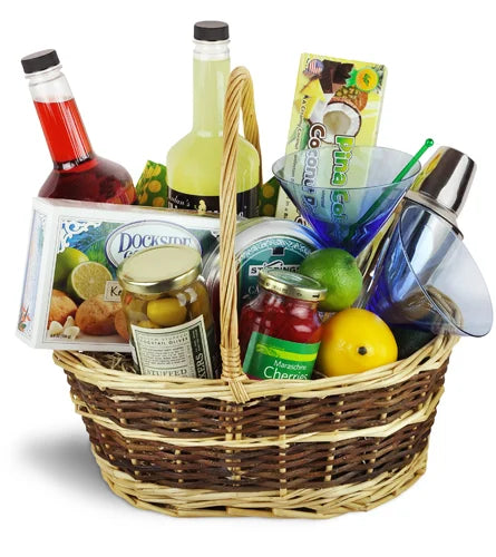 Shake Things Up™ Cocktail Basket (FGB170) - City Flowers & Gift Baskets