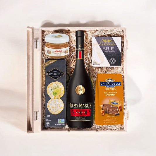 Cognac and Gourmet Indulgence Gift Box